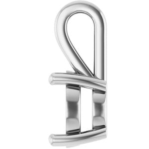 Sterling Silver 8.2 mm Round Charm/Pendant Mounting – image 6