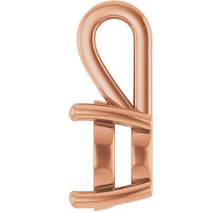 18K Rose Gold 8.2 mm Round Charm/Pendant Mounting – image 6