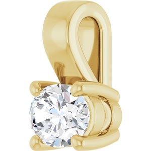 10K Yellow Gold 4.5x3.5 mm Oval Charm/Pendant Mounting – image 3