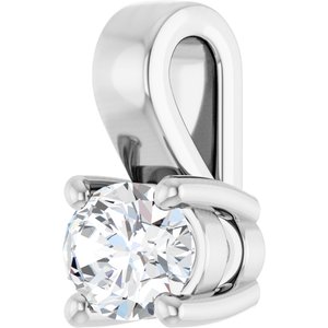 Platinum 4.5x3.5 mm Oval Charm/Pendant Mounting – image 3