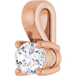 10K Rose Gold 4.5x3.5 mm Oval Charm/Pendant Mounting – image 3