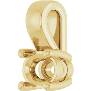 18K Yellow Gold 4.5x3.5 mm Oval Charm/Pendant Mounting – image 4