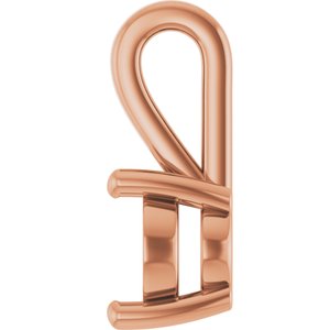 10K Rose Gold 9x7 mm Oval Charm/Pendant Mounting – image 6