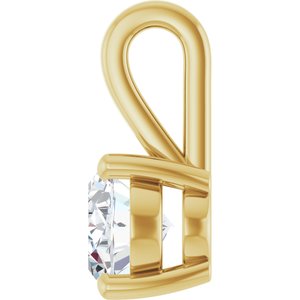 10K Yellow Gold 9x7 mm Oval Charm/Pendant Mounting – image 5