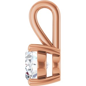 14K Rose Gold 9x7 mm Oval Charm/Pendant Mounting – image 5