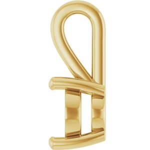 10K Yellow Gold 9x7 mm Oval Charm/Pendant Mounting – image 6
