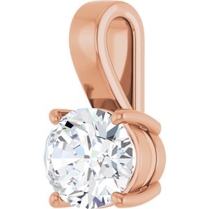 14K Rose Gold 11x9 mm Oval Charm/Pendant Mounting – image 3