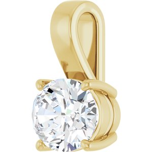 14K Yellow Gold 11x9 mm Oval Charm/Pendant Mounting – image 3
