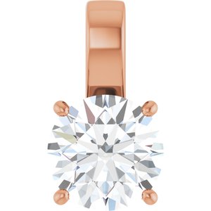 14K Rose Gold 11 mm Round Charm/Pendant Mounting