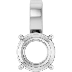 Platinum 11 mm Round Charm/Pendant Mounting – image 2
