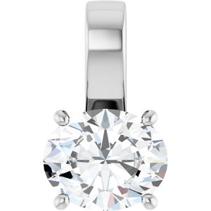 14K White Gold 11x9 mm Oval Charm/Pendant Mounting