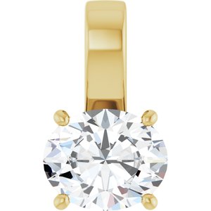14K Yellow Gold 11x9 mm Oval Charm/Pendant Mounting