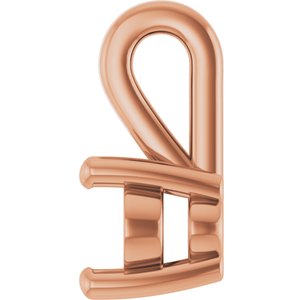 18K Rose Gold 6x4 mm Oval Charm/Pendant Mounting – image 6
