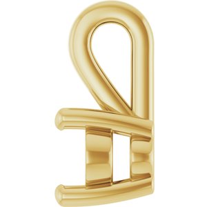 18K Yellow Gold 6x4 mm Oval Charm/Pendant Mounting – image 6