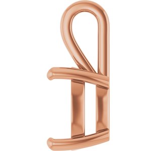 10K Rose Gold 12 mm Cushion Charm/Pendant Mounting – image 6