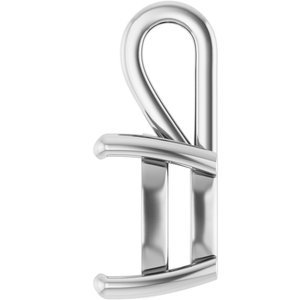 18K White Gold 12 mm Cushion Charm/Pendant Mounting – image 6