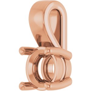 18K Rose Gold 5.5 mm Round Charm/Pendant Mounting – image 4