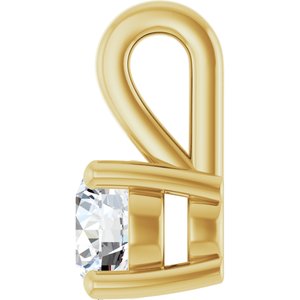 10K Yellow Gold 4.4 mm Round Charm/Pendant Mounting – image 5