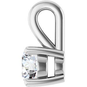 Sterling Silver 4.4 mm Round Charm/Pendant Mounting – image 5