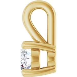 18K Yellow Gold 4.5x3.5 mm Oval Charm/Pendant Mounting – image 5