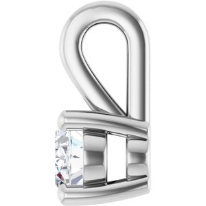 18K White Gold 4.5x3.5 mm Oval Charm/Pendant Mounting – image 5
