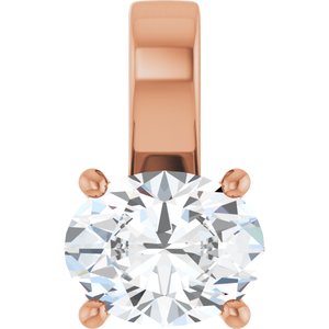 10K Rose Gold 9x7 mm Oval Charm/Pendant Mounting