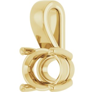 10K Yellow Gold 9x7 mm Oval Charm/Pendant Mounting – image 4