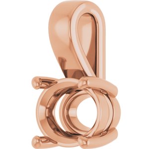 14K Rose Gold 9x7 mm Oval Charm/Pendant Mounting – image 4