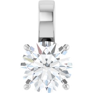 Sterling Silver 12 mm Round Charm/Pendant Mounting