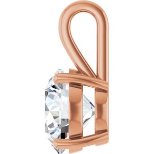 14K Rose Gold 12 mm Round Charm/Pendant Mounting – image 5