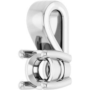 Sterling Silver 3.75 mm Round Charm/Pendant Mounting – image 4
