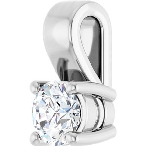 Platinum 3.75 mm Round Charm/Pendant Mounting – image 3