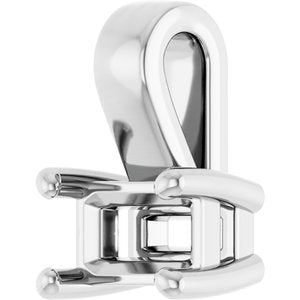 18K White Gold 5x3 mm Emerald Charm/Pendant Mounting – image 4