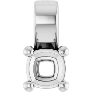 Continuum Sterling Silver 4 mm Cushion Charm/Pendant Mounting – image 2