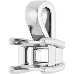 Sterling Silver 6x4 mm Emerald Charm/Pendant Mounting – image 4