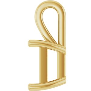 14K Yellow Gold 7 mm Square Charm/Pendant Mounting – image 6