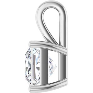 14K X1 White Gold 7 mm Square Charm/Pendant Mounting – image 5