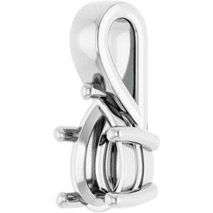 14K White Gold 9x6 mm Pear Charm/Pendant Mounting – image 4