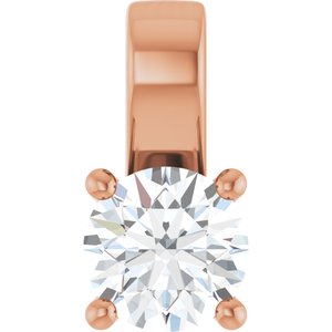 10K Rose Gold 5.8 mm Round Charm/Pendant Mounting