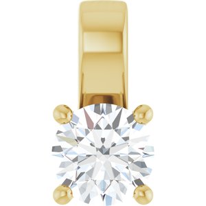 10K Yellow Gold 5.8 mm Round Charm/Pendant Mounting
