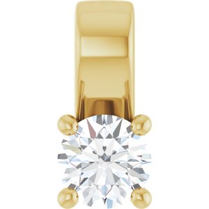 14K Yellow Gold 3.8 mm Round Charm/Pendant Mounting