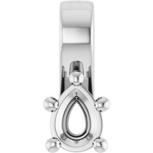 Continuum Sterling Silver 4x3 mm Pear Charm/Pendant Mounting – image 2