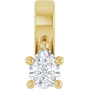 10K Yellow Gold 4x3 mm Pear Charm/Pendant Mounting