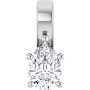 Continuum Sterling Silver 9x6 mm Pear Charm/Pendant Mounting