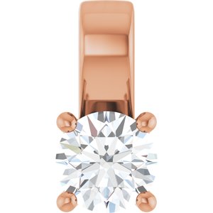 10K Rose Gold 4.8 mm Round Charm/Pendant Mounting