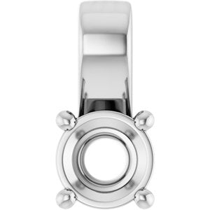 14K X1 White Gold 4.8 mm Round Charm/Pendant Mounting – image 2