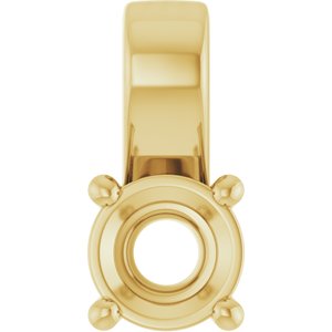 14K Yellow Gold 4.8 mm Round Charm/Pendant Mounting – image 2