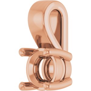 10K Rose Gold 4.8 mm Round Charm/Pendant Mounting – image 4