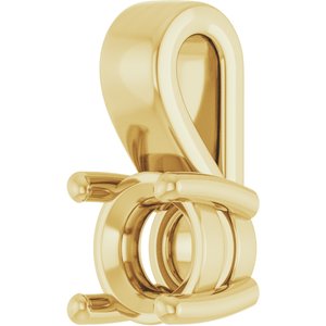 14K Yellow Gold 4.8 mm Round Charm/Pendant Mounting – image 4