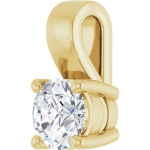 10K Yellow Gold 4.8 mm Round Charm/Pendant Mounting – image 3